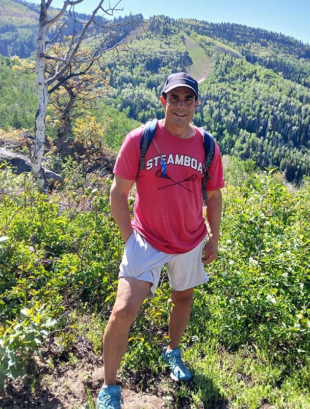 Eric Gautreaux hiking in the mountains around Steamboat. Eric Gautreaux hikes trails in and around Steamboat Springs. He and his family appreciate the access to the outdoors they have living in Steamboat. Photo courtesy of Eric Gautreaux.
