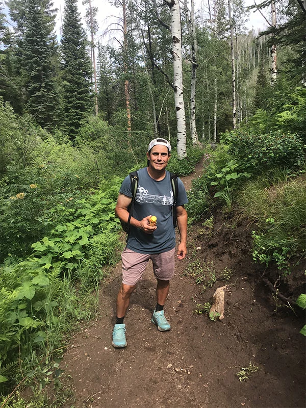 Eric Gautreaux hiking. Photo courtesy of Eric Gautreaux.