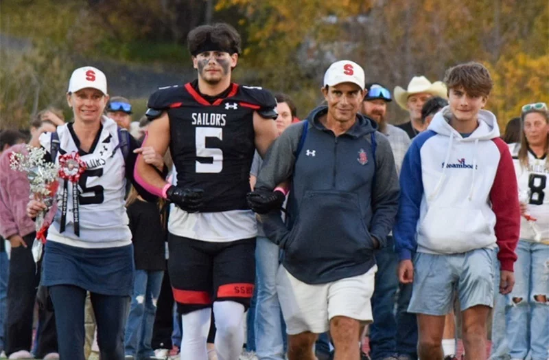 The Gautreaux family celebrated Senior Night with Abbott during the 2025 high school season. Photo courtesy of Eric Gautreaux.