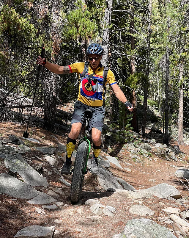 While this was a shorter ride than the 509 miles he once rode across Colorado, it was a bumpier one. Photo by Todd Neff, for UCHealth.