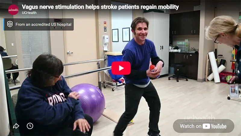 As UCHealth’s first vagal nerve implant patient, Kyle Severson has regained some use of that arm and works every day toward greater proficiency.