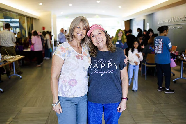Lori Curtis, left, and Kari Simmons, right, share a beautiful friendship and have supported one another as each battled cancer. Photo by Michael Ciaglo, for UCHealth.